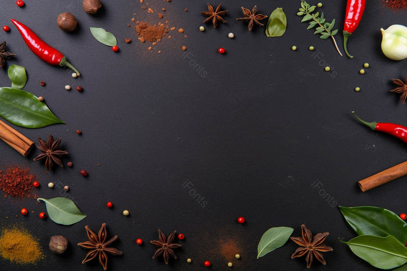 黑色桌面食材香料背景红辣椒,高清,摄影图,摄影图片,图片大全,摄影图免费下载